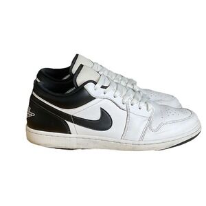 Nike Air Jordan 1 Low 553558-132 Mens US 12 Basketball Shoes White Black Sneaker